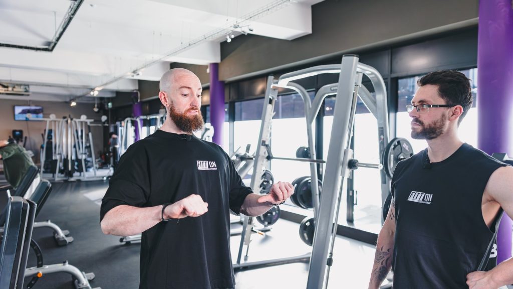Personal trainer Southport — Alan from Fitt-On coaching a client at Anytime Fitness